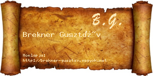 Brekner Gusztáv névjegykártya